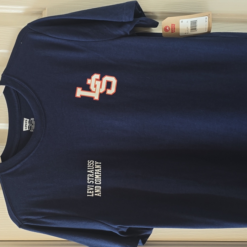 LEVIS BRAND SIGNATURE BOY'S BLUE SHORT SLEEVE T-SHIRT SIZE XL